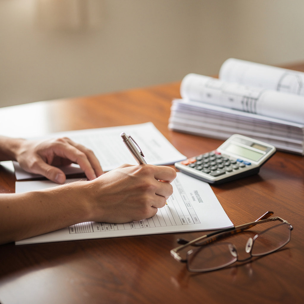 Marsella Real Estate Appraisal professional reviewing property documents for accurate valuation in Escondido